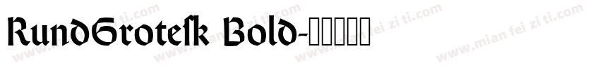 RundGrotesk Bold字体转换